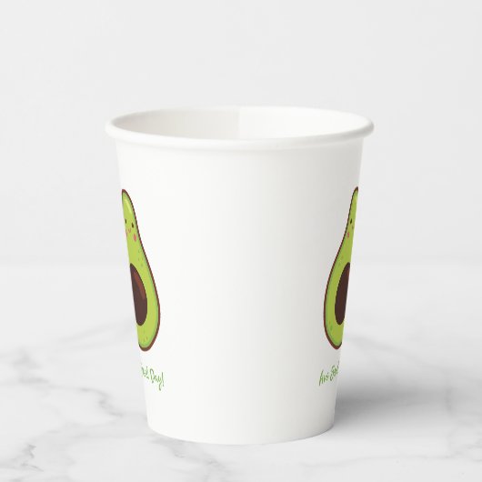 Avo Good Day Happy Avocado Pappbecher (Links)