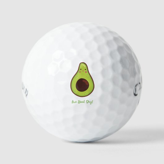 Avo Good Day Punny Avocado Golfball (Vorderseite)