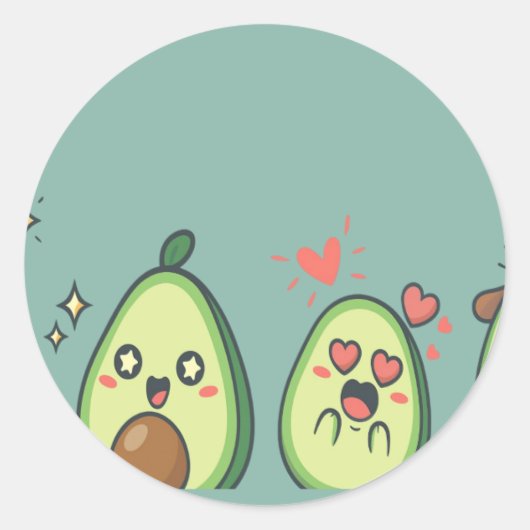 Avo Good Day Runder Aufkleber (Vorderseite)