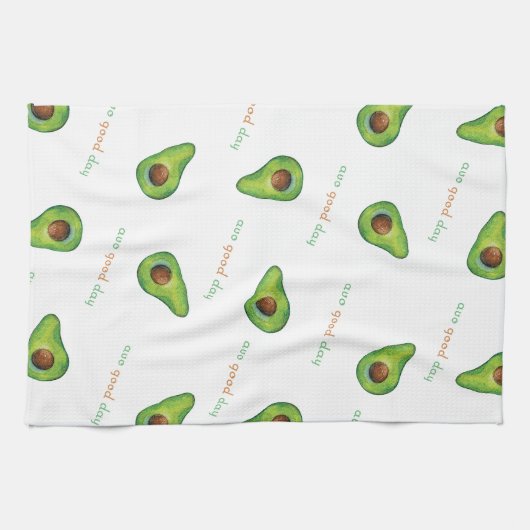Avo Good Day Watercolor Geschirrtuch (Horizontal)
