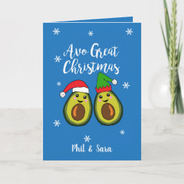 Avo Great Christmas Funny Avocado Food Puff Feiertagskarte