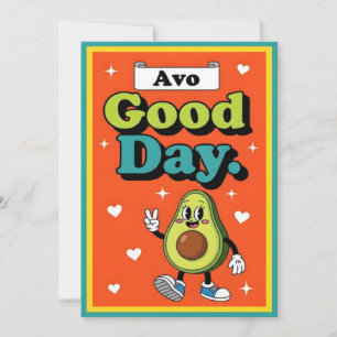 Avo Guten Tag süße Avocado-Witz-Geschenkgrafik Ess Dankeskarte