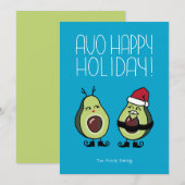 Avo Happy Holiday - Cerulean Feiertagskarte (Vorne/Hinten)