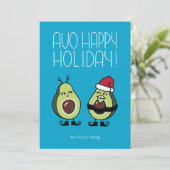 Avo Happy Holiday - Cerulean Feiertagskarte (Stehend Vorderseite)