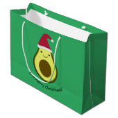 Avo Merry Christhass Avocado Große Geschenktüte (Vorderseite Schrägansicht)