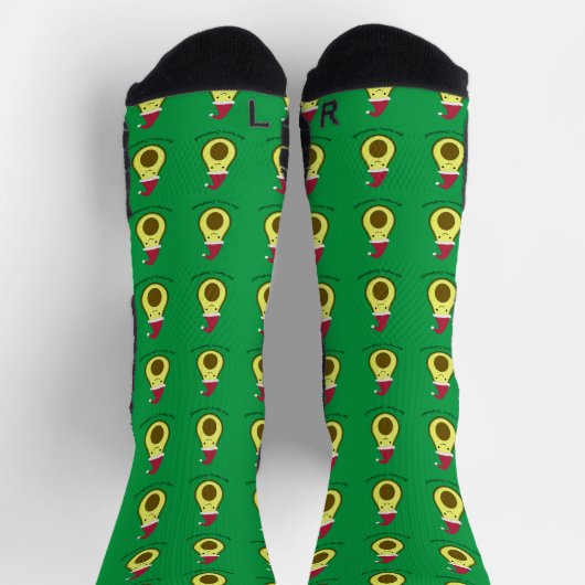Avo Merry Christhass Kawaii Avocado Socken (Oben)