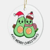 Avo Merry Christmas Avocado Spaß Holiday Keramik Ornament (Links)