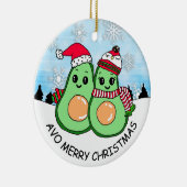 Avo Merry Christmas Avocado Spaß Holiday Keramik Ornament (Rechts)