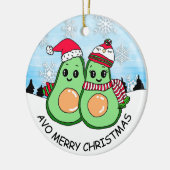 Avo Merry Christmas Avocado Spaß Holiday Keramik Ornament (Links)