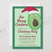 Avo Merry Zitat Avocado Weihnachtsfest in Unterneh Einladung (Vorderseite)
