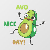 Avo Nice Day Fensteraufkleber (Blatt)