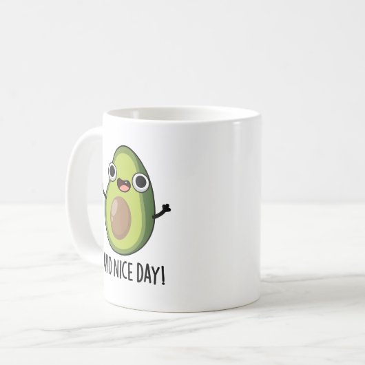 Avo Nice Day Funny Avocado Pub Kaffeetasse (Vorderseite Links)