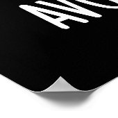 Avo Nice Day Funny Avocado Pun Dark BG Poster (Ecke)