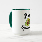 "Avo Queenado" Avocado Königin Gesunde Ernährung F Tasse (Vorderseite Links)