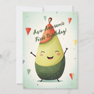 AvoAwesome 1. Geburtstagskarte Einladung