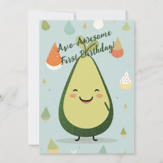 AvoAwesome 1. Geburtstagskarte Einladung