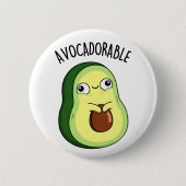 Avoc-adorable Funny Avocado Pun Button (Vorderseite)