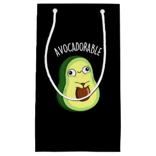 Avoc-adorable Funny Avocado Pun Dark BG Kleine Geschenktüte