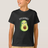Avoc-adorable Funny Avocado Pun Dark BG T-Shirt (Vorderseite)