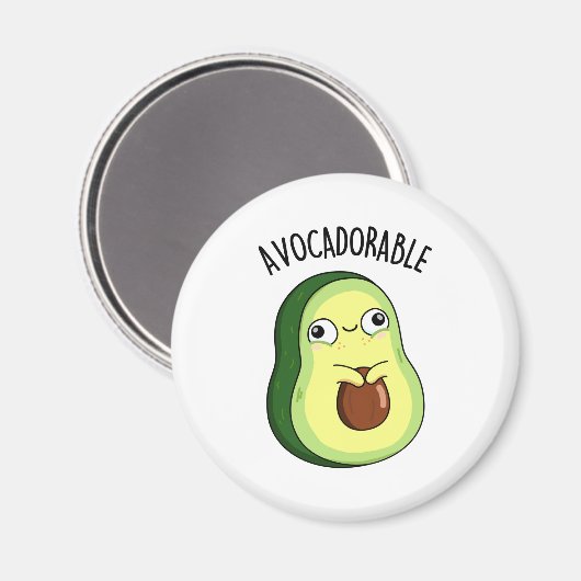 Avoc-adorable Funny Avocado Pun Magnet (Vorderseite/Rückseite)
