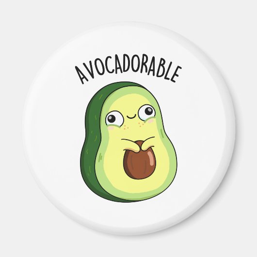 Avoc-adorable Funny Avocado Pun Magnet (Vorne)
