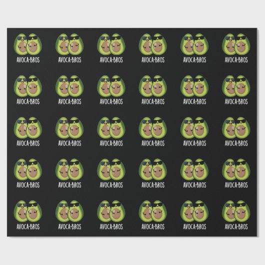 Avoca-bros Funny Avocado Pun Dark BG Geschenkpapier (Flach)