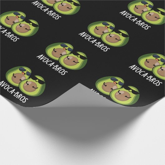 Avoca-bros Funny Avocado Pun Dark BG Geschenkpapier (Ecke)