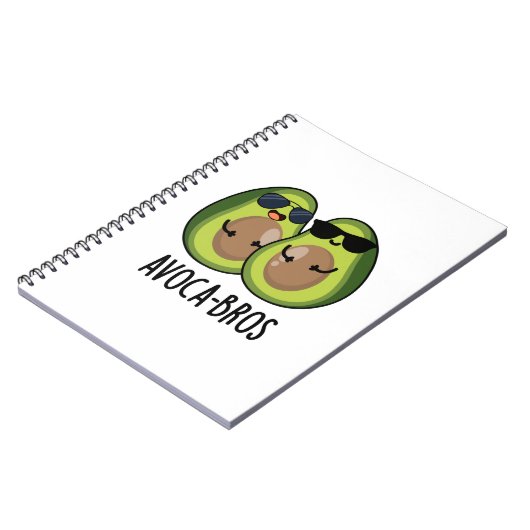 Avoca-bros Funny Avocado Pun Notizblock (Linke Seite)