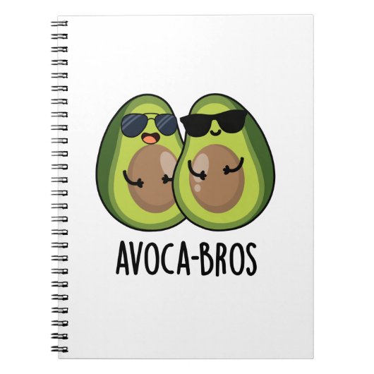 Avoca-bros Funny Avocado Pun Notizblock (Vorderseite)