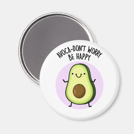 Avoca-don-not hope funny Avocado Pun Magnet (Vorderseite/Rückseite)