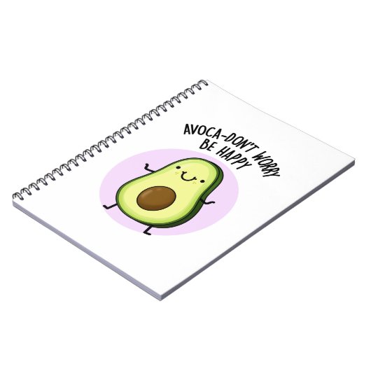 Avoca-don-not hope funny Avocado Pun Notizblock (Linke Seite)