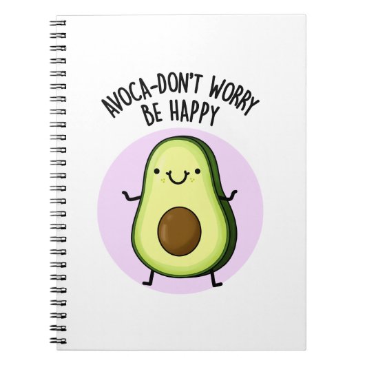 Avoca-don-not hope funny Avocado Pun Notizblock (Vorderseite)