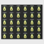 Avoca-don-not working Be Happy Avocado Pun Dark BG Geschenkpapier (Flach)