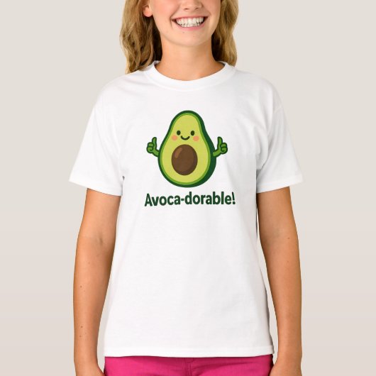 Avoca-dorable Cute Green Avocado Design T-Shirt (Vorderseite)