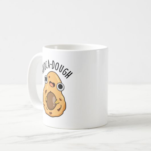 Avoca-dough Funny Avocado Pun Kaffeetasse (Vorderseite Links)