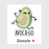 Avoca-go Funny Avocado Pun Aufkleber (Blatt)
