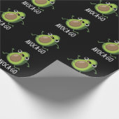Avoca-go Funny Avocado Pun Dark BG Geschenkpapier (Ecke)