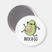 Avoca-go Funny Avocado Pun Magnet (Vorderseite/Rückseite)