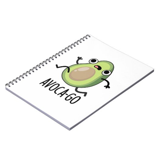 Avoca-go Funny Avocado Pun Notizblock (Linke Seite)