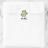 Avoca-go Funny Avocado Pun Runder Aufkleber (Tasche)