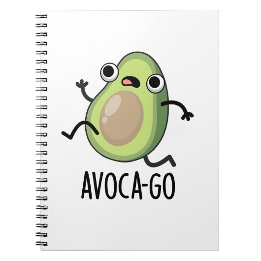 Avoca-go Lustiger Avocado-Wortwitz Notizblock (Vorderseite)