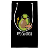 Avoca-gogh Funny Avocado Artist Pun Dark BG Kleine Geschenktüte (Vorderseite)