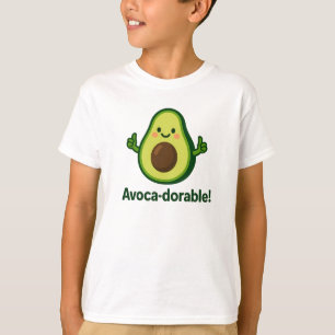 Avoca-liebenswerter süßer grüner Avocado-Design T-Shirt
