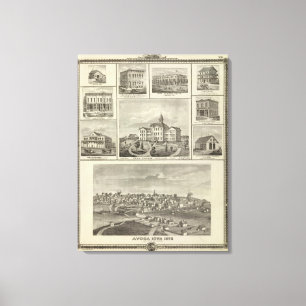 Avoca Penn Uni, Oskaloosa Gebäude in Dexter Leinwanddruck