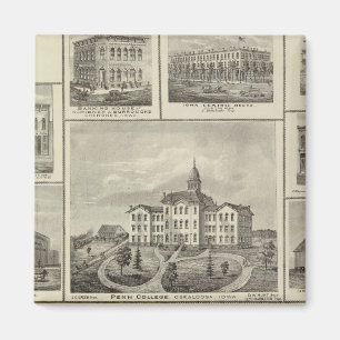 Avoca Penn Uni, Oskaloosa Gebäude in Dexter Magnet