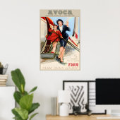 Avoca Scranton Wilkes-Barre TWA Trans World Poster (Heimbüro)