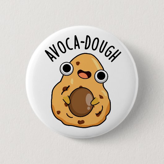 Avoca-Teig Lustiger Avocado-Wortwitz  Button (Vorderseite)
