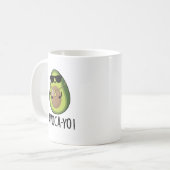 Avoca-yo Funny Cool Avocado Pun Kaffeetasse (Vorderseite Links)