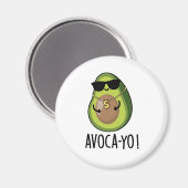 Avoca-yo Funny Cool Avocado Pun Magnet (Vorderseite/Rückseite)