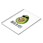 Avoca-yo Lustig Coole Avocado Wortspiel Notizblock (Linke Seite)